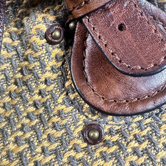 Vintage Chloe Paddington Leather & Tweed Satchel Bag Large Authentic - Picture 15 of 16